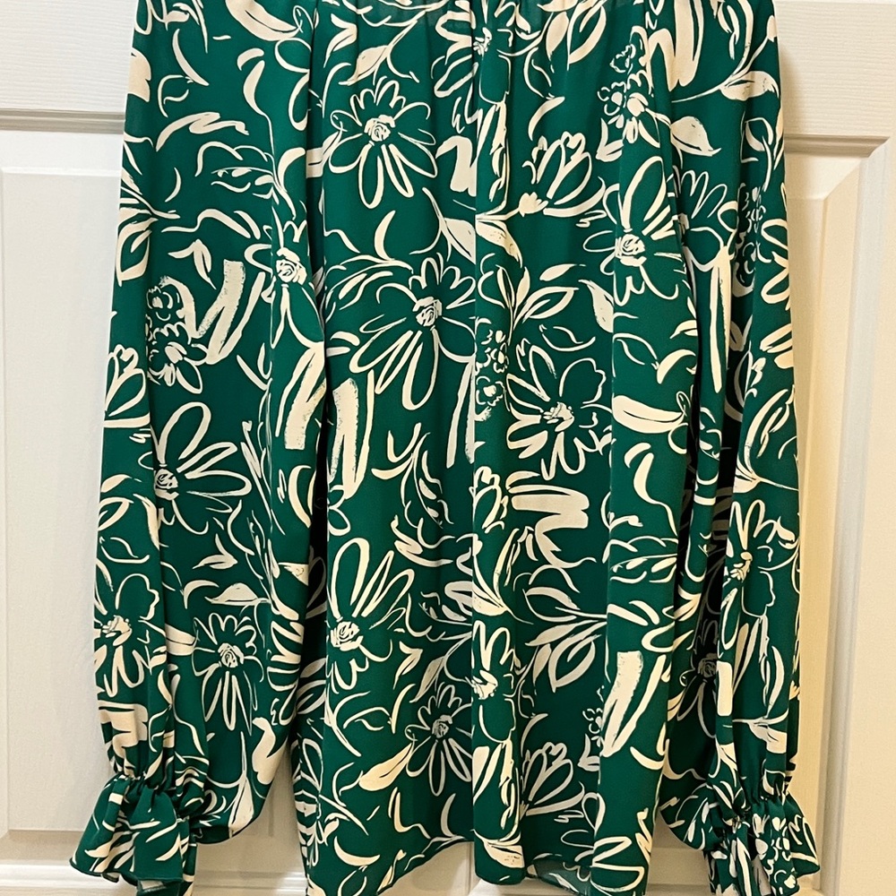 Floral Green Blouse